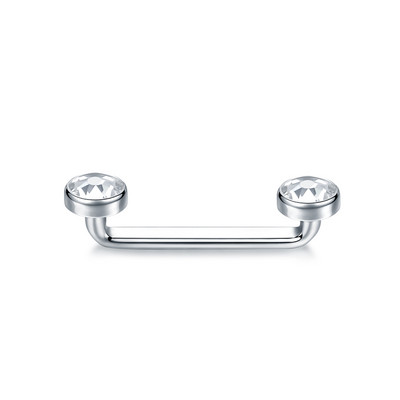 1PC Piercing din titan 14G Filet Intern Cristal CZ Bara de Suprafață Barbell Industrială Micro Ancore Dermale Inele Sex Bijuterii pentru corp