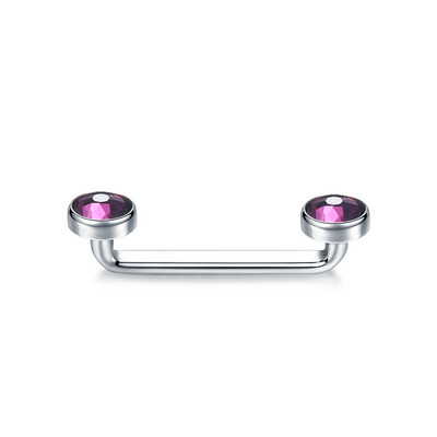 1PC Piercing din titan 14G Filet Intern Cristal CZ Bara de Suprafață Barbell Industrială Micro Ancore Dermale Inele Sex Bijuterii pentru corp
