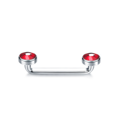1PC Piercing din titan 14G Filet Intern Cristal CZ Bara de Suprafață Barbell Industrială Micro Ancore Dermale Inele Sex Bijuterii pentru corp