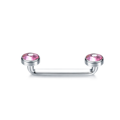 1PC Piercing din titan 14G Filet Intern Cristal CZ Bara de Suprafață Barbell Industrială Micro Ancore Dermale Inele Sex Bijuterii pentru corp