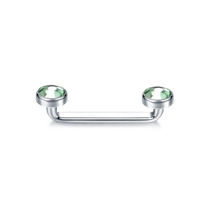 1PC Piercing din titan 14G Filet Intern Cristal CZ Bara de Suprafață Barbell Industrială Micro Ancore Dermale Inele Sex Bijuterii pentru corp