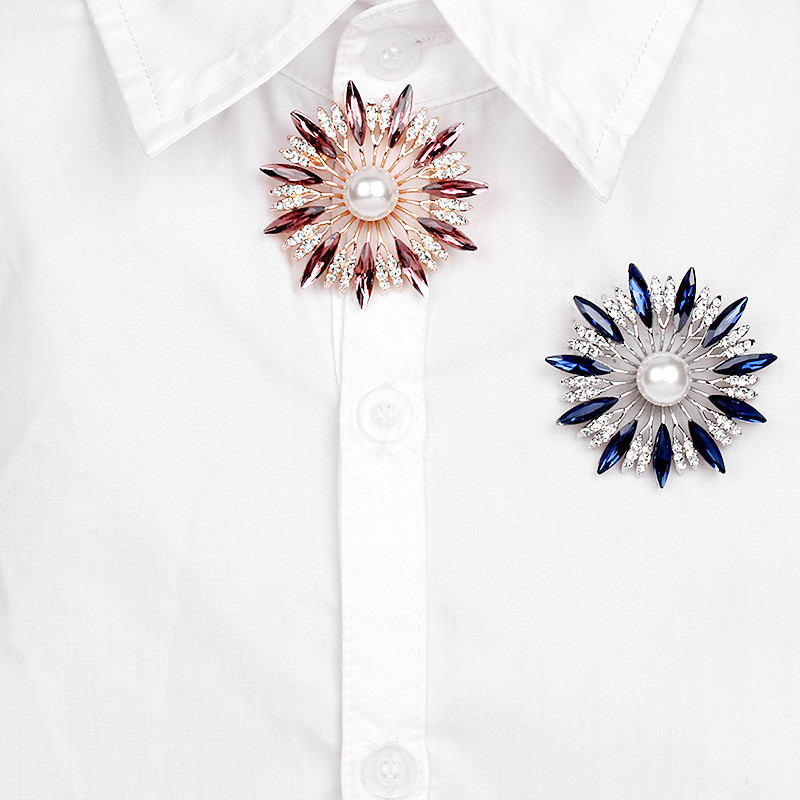 Noua Brose Cristal Floarea Soarelui Pentru Femeie Petrecere Nunta Aliaj Corsaj Pin Accesorii Esarfa Brosa Cadou