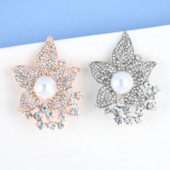 Strasuri delicate frunze de copac broșe perle ace pentru femei plantă drăguță broșă creativă ace bijuterii