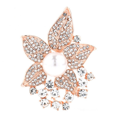 Strasuri delicate frunze de copac broșe perle ace pentru femei plantă drăguță broșă creativă ace bijuterii