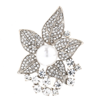 Strasuri delicate frunze de copac broșe perle ace pentru femei plantă drăguță broșă creativă ace bijuterii