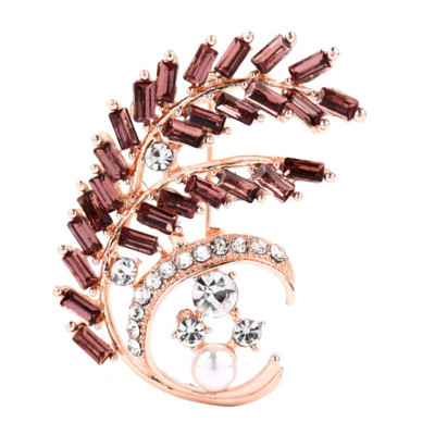 Prabangi mėlyna, raudona, krištolo perlų puokštė, sagė moterims, elegantiškos vakarėlio vestuvėms sužadėtuvių papuošalų dovanos