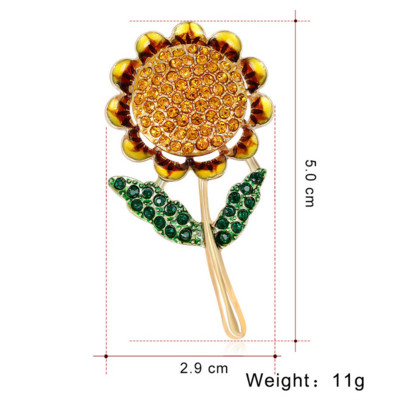 Mielos saulėgrąžų sagės, mirgančios krištolinės melionų sėklos, smeigtukai moterims emalio sagės vestuvinių papuošalų priedai