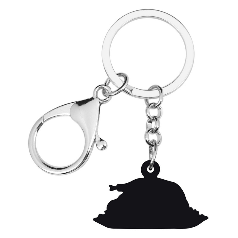 Bonsny Akrilo Padėkos diena Turkija Kepta vištiena Raktų pakabukai Žiedai Papuošalai Automobilių piniginės Krepšys Dekoratyviniai Raktų Pakabukai Moterims Mergaitei Dovana