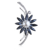 2 culori Fashion Pearl Crystal Pin Strass Floare Petrecere Birou Broșe Bijuterii Accesorii pentru haine