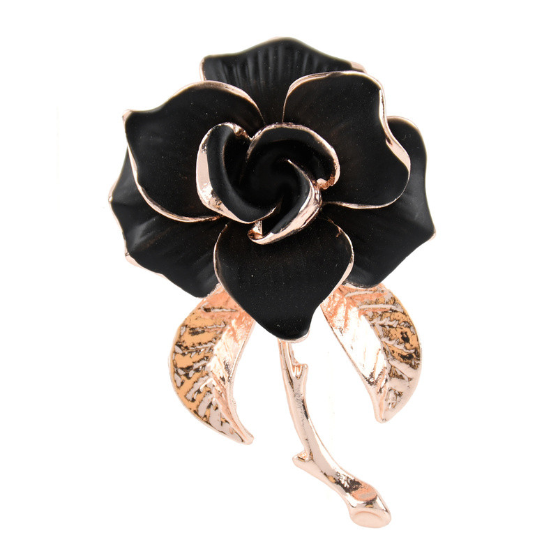 Broșă cu flori de gardenie din aliaj în 3 culori, cu picurare de ulei, pentru femei, floare vintage, drăguță, broșă creativă, bijuterii