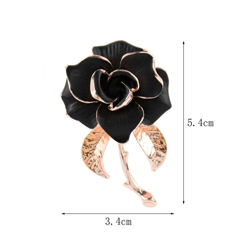 Broșă cu flori de gardenie din aliaj în 3 culori, cu picurare de ulei, pentru femei, floare vintage, drăguță, broșă creativă, bijuterii