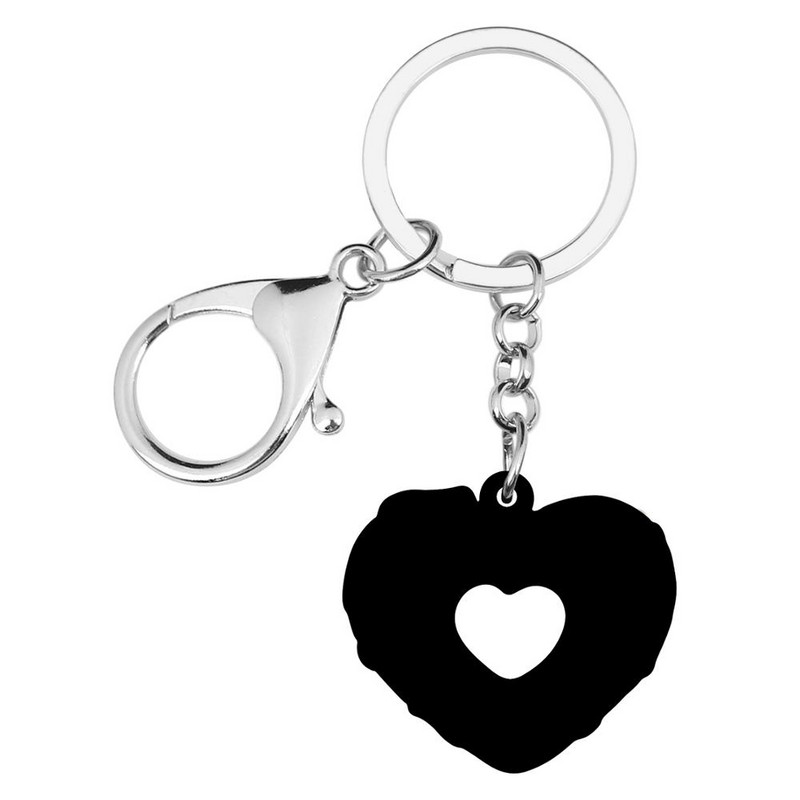 Bonsny Acrilic Ziua Îndrăgostiților Inimă Gogoși Breloc Inele Geantă Poșetă Auto Decoratiuni Brelocuri Pentru Femei Fată Adolescent Cadou la modă