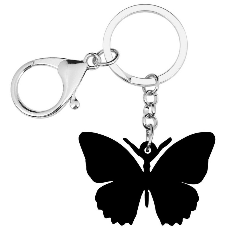 Breloc cu fluture cu coadă de rândunică acrilic Bonsny Breloc Breloc cu animale Bijuterii pentru femei, fete, bărbați, cadou amuzant, decorare portofel