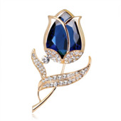 Rhinestone emailiga punase roosi tulbi prossid naistele lilleline kleit mantel Aksessuaarid peoprossid sõbrapäeva kingitused