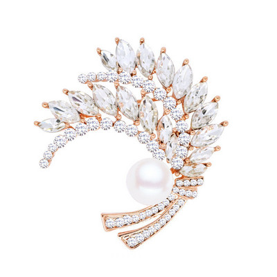 3 culori Versiune coreeană aliaj broșă cu urechi de grâu cu strasuri, tendință de moda feminină, corsaj de cristal, accesorii pentru îmbrăcăminte