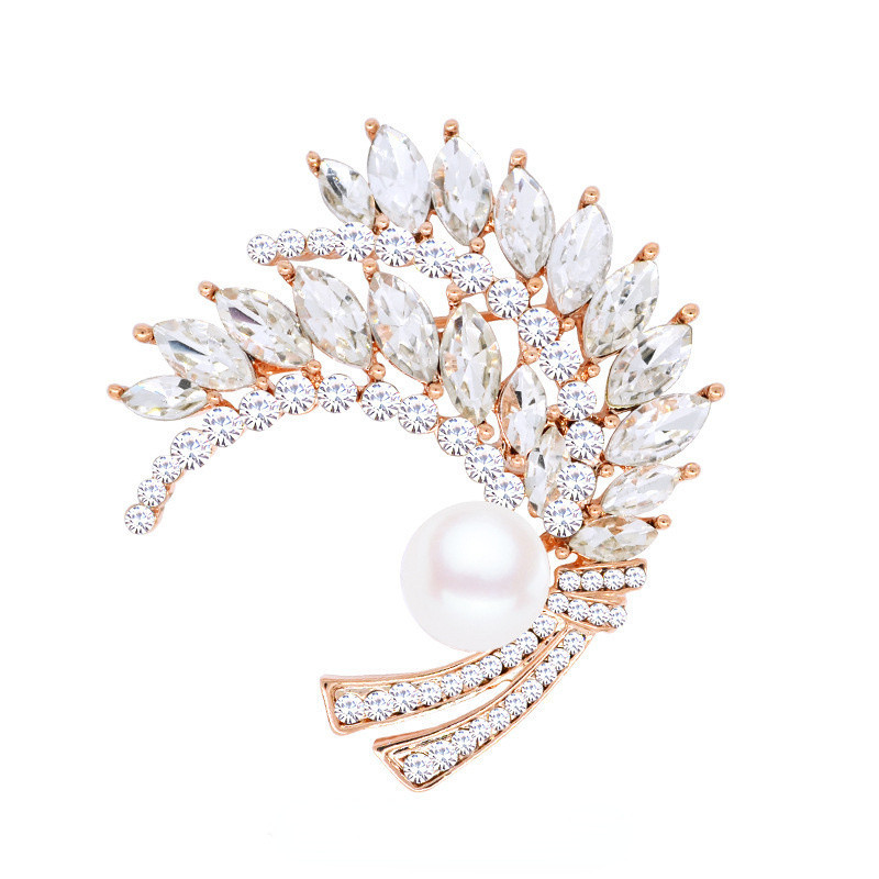 3 culori Versiune coreeană aliaj broșă cu urechi de grâu cu strasuri, tendință de moda feminină, corsaj de cristal, accesorii pentru îmbrăcăminte