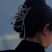 2022 Agrafă de păr tip fluture lichid metal pentru femei pentru spate clemă de prindere pentru cap Bandă geometrică Accesorii de păr la modă pentru femei