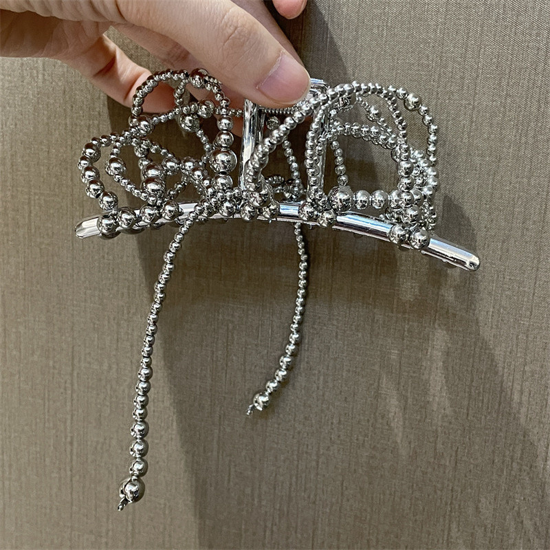 2022 Agrafă de păr tip fluture lichid metal pentru femei pentru spate clemă de prindere pentru cap Bandă geometrică Accesorii de păr la modă pentru femei