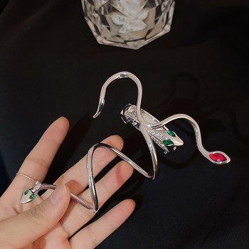 2022 Νέο Snake Spring Clip Hairclip Winding Snake Rhinestone Metal Punk Headwear Αξεσουάρ μαλλιών για γυναίκες Κοσμήματα