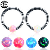 1 db G23 titán CBR fogságban lévő gyöngygyűrűk BCR opál golyó zárás mellbimbó ajak Tragus szemöldök fülbevaló septum piercing divat ékszer