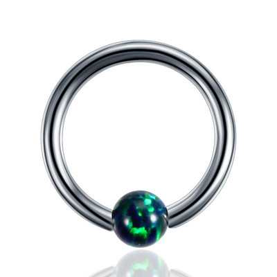 1 db G23 titán CBR fogságban lévő gyöngygyűrűk BCR opál golyó zárás mellbimbó ajak Tragus szemöldök fülbevaló septum piercing divat ékszer