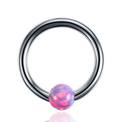 1 db G23 titán CBR fogságban lévő gyöngygyűrűk BCR opál golyó zárás mellbimbó ajak Tragus szemöldök fülbevaló septum piercing divat ékszer