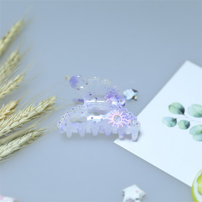Moda coreeană fete dulci cu strasuri ac de păr Y2K Accesorii de păr pentru femei Vis romanticAcetat gheare de păr Barrette de păr