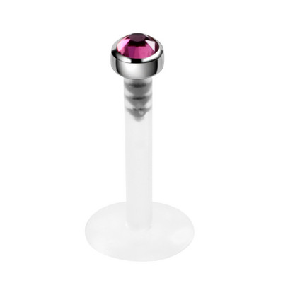 1 db G23 Titanium Bioplast rugalmas Labret Stud ajakpiercing gyűrűk 16g fülporcok Tragus Helix piercing divat lány ékszerek