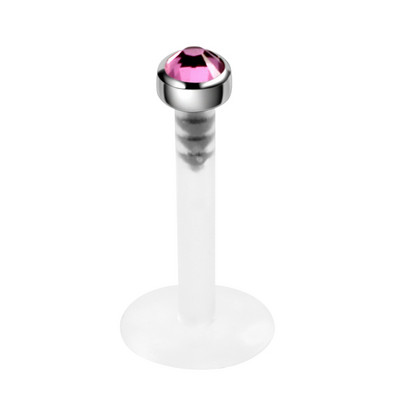 1 db G23 Titanium Bioplast rugalmas Labret Stud ajakpiercing gyűrűk 16g fülporcok Tragus Helix piercing divat lány ékszerek