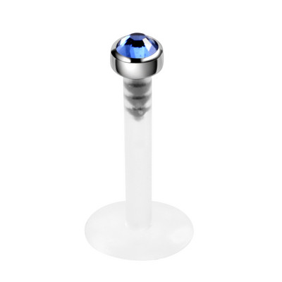 1 db G23 Titanium Bioplast rugalmas Labret Stud ajakpiercing gyűrűk 16g fülporcok Tragus Helix piercing divat lány ékszerek