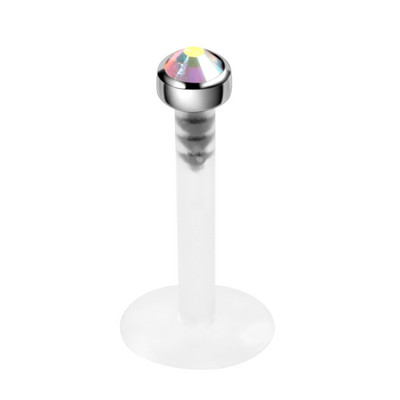 1 db G23 Titanium Bioplast rugalmas Labret Stud ajakpiercing gyűrűk 16g fülporcok Tragus Helix piercing divat lány ékszerek