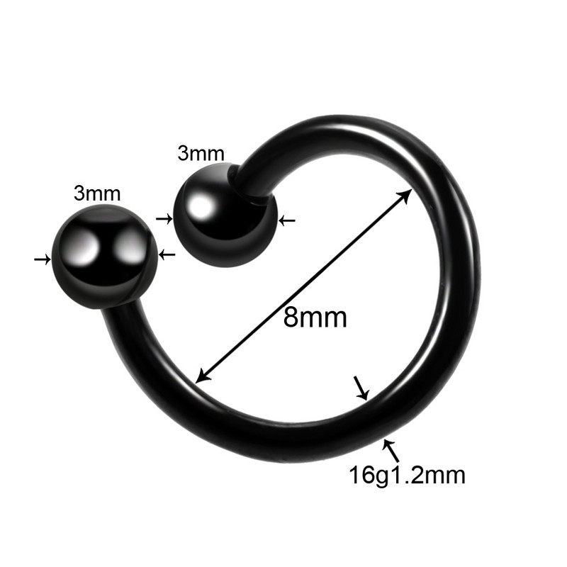 1PC Inele de nas labret răsucite în spirală de titan Piercing 16G în formă de S pentru cartilajul urechii Helix Oreja Piercing Accesorii pentru corp Bijuterii