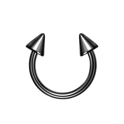 1PC Титанов шип Подкова Пръстени Пиърсинг Вътрешна резба Обръч за нос Преграда Обеца Вежда Устна Спирала Трагус Пиърсинг Бижута