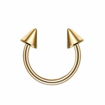 1PC Титанов шип Подкова Пръстени Пиърсинг Вътрешна резба Обръч за нос Преграда Обеца Вежда Устна Спирала Трагус Пиърсинг Бижута