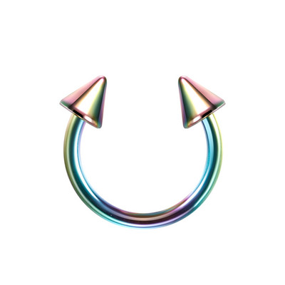 1PC Титанов шип Подкова Пръстени Пиърсинг Вътрешна резба Обръч за нос Преграда Обеца Вежда Устна Спирала Трагус Пиърсинг Бижута