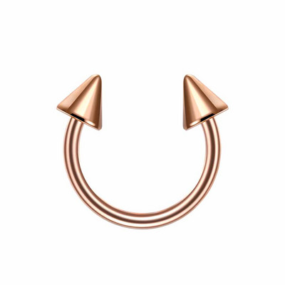 1PC Титанов шип Подкова Пръстени Пиърсинг Вътрешна резба Обръч за нос Преграда Обеца Вежда Устна Спирала Трагус Пиърсинг Бижута