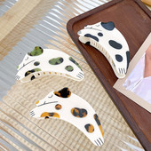 Agrafe de păr dalmate din acetat cu design nou, gheare de păr de câine cu pete de leopard, agrafe de păr pentru animale, agrafe de păr pentru femei