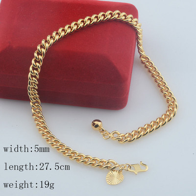 Seval Stil Femei Dama Galben Aur Culoare Link Ball Inima Braci de glezna Lanturi