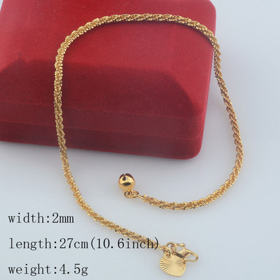 Seval Stil Femei Dama Galben Aur Culoare Link Ball Inima Braci de glezna Lanturi