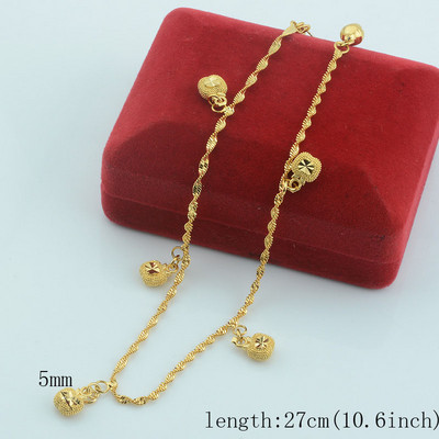 Seval Stil Femei Dama Galben Aur Culoare Link Ball Inima Braci de glezna Lanturi