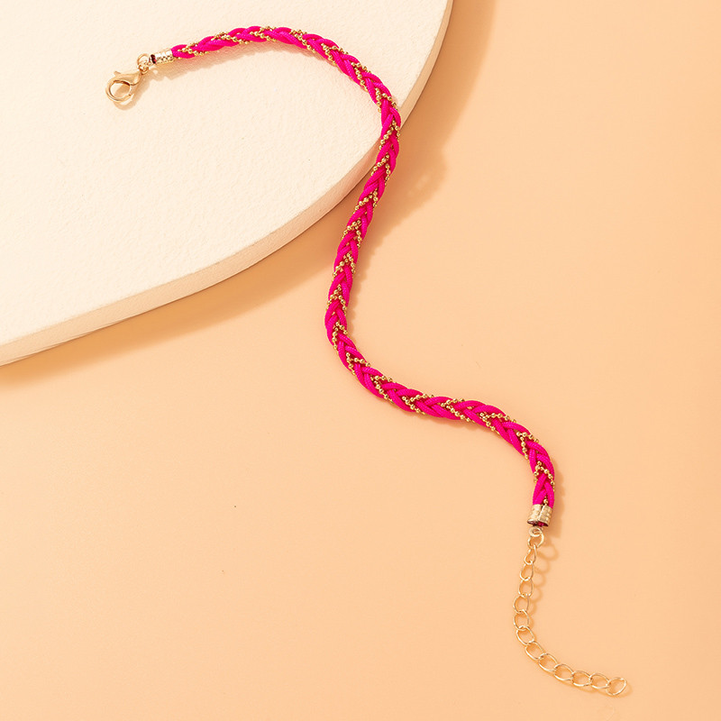 Tocona frânghie colorată lanț pentru picioare, aliaj boem, metal, glezne reglabile, lucrate manual pentru femei, accesorii de bijuterii de vară