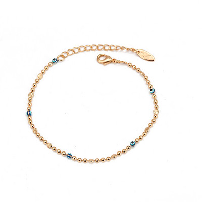 Lucky Eye турска Evil Eye гривна за глезена златен цвят Медна верига за крака крака Анкета модни бижута Подаръци за жени Мъже EY6734