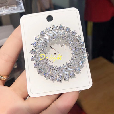 Cadou de lux, cerc, broșe rotunde, cupru, bărbați, femei, costum, ace de rever, bijuterii de birou, strălucitoare, accesoriu pentru banchet de petrecere