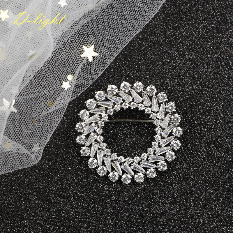 Cadou de lux, cerc, broșe rotunde, cupru, bărbați, femei, costum, ace de rever, bijuterii de birou, strălucitoare, accesoriu pentru banchet de petrecere