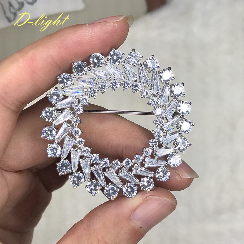 Cadou de lux, cerc, broșe rotunde, cupru, bărbați, femei, costum, ace de rever, bijuterii de birou, strălucitoare, accesoriu pentru banchet de petrecere