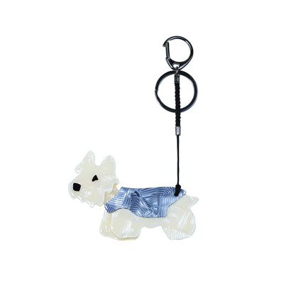 Breloc arcylic lucrat manual, animal, câine, breloc cheie din oțel inoxidabil, lanț cheie pentru femei, cadouri pentru fete, accesorii de bijuterii lucrate manual