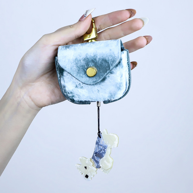 Breloc arcylic lucrat manual, animal, câine, breloc cheie din oțel inoxidabil, lanț cheie pentru femei, cadouri pentru fete, accesorii de bijuterii lucrate manual