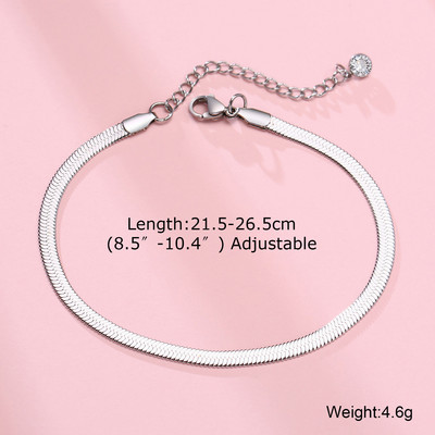 Гривна за глезена с верига Figaro, Гривна за глезена с верига Figaro за мъже, жени, Ежедневна изящна гривна за глезена, Регулируема