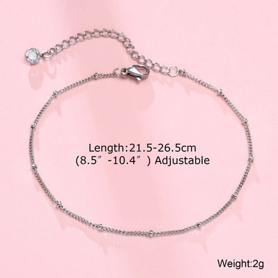 Гривна за глезена с верига Figaro, Гривна за глезена с верига Figaro за мъже, жени, Ежедневна изящна гривна за глезена, Регулируема