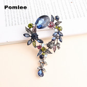 Pomlee, flori mari de cristal, broșă mare de struguri, ace și broșe, bijuterii de nuntă, bijuterie, corsaj, accesorii pentru haine